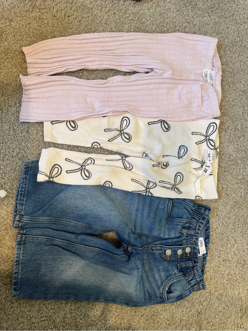 Zara Jeans and two pair of leggings